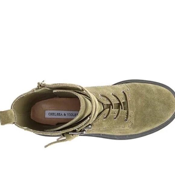 Chelsea & Violet Rhea Suede Combat Boot - Picture 5 of 7